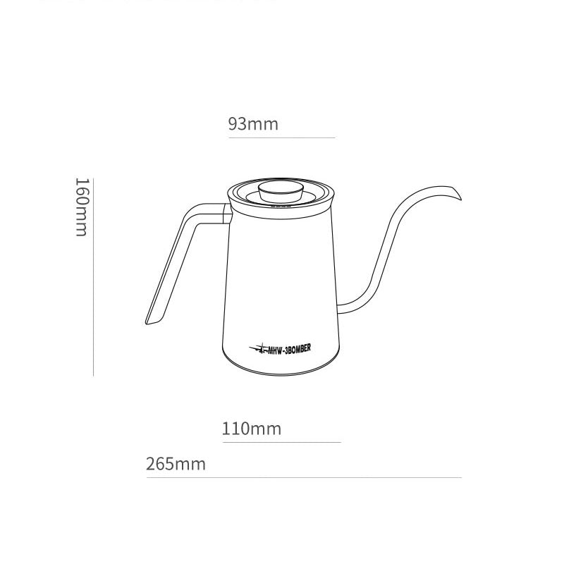 MHW 3BOMBER Assassin electric pour over kettle black-600ML