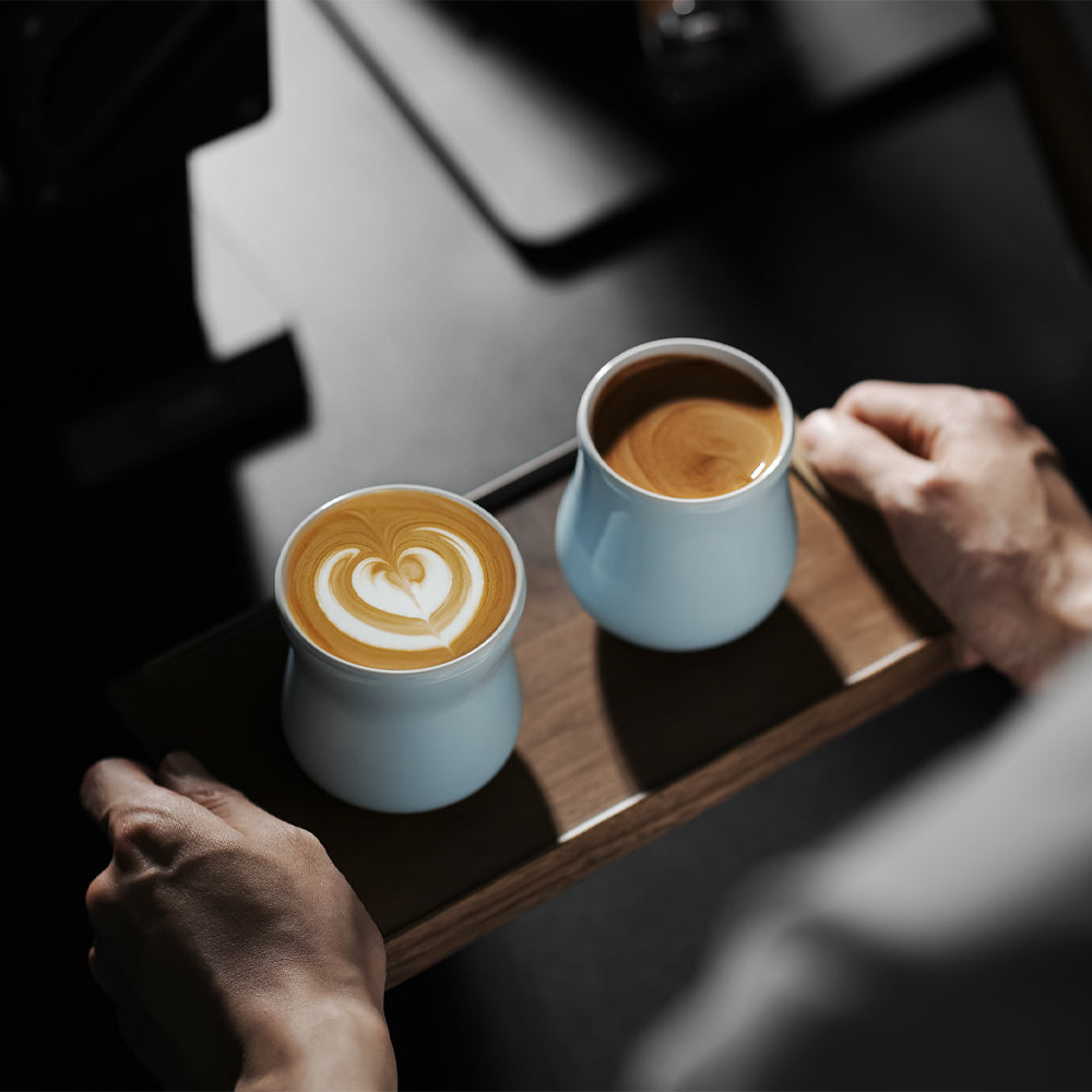 MHW 3BOMBER Keramik Tasse breit, Aura Serie 150ml Blau