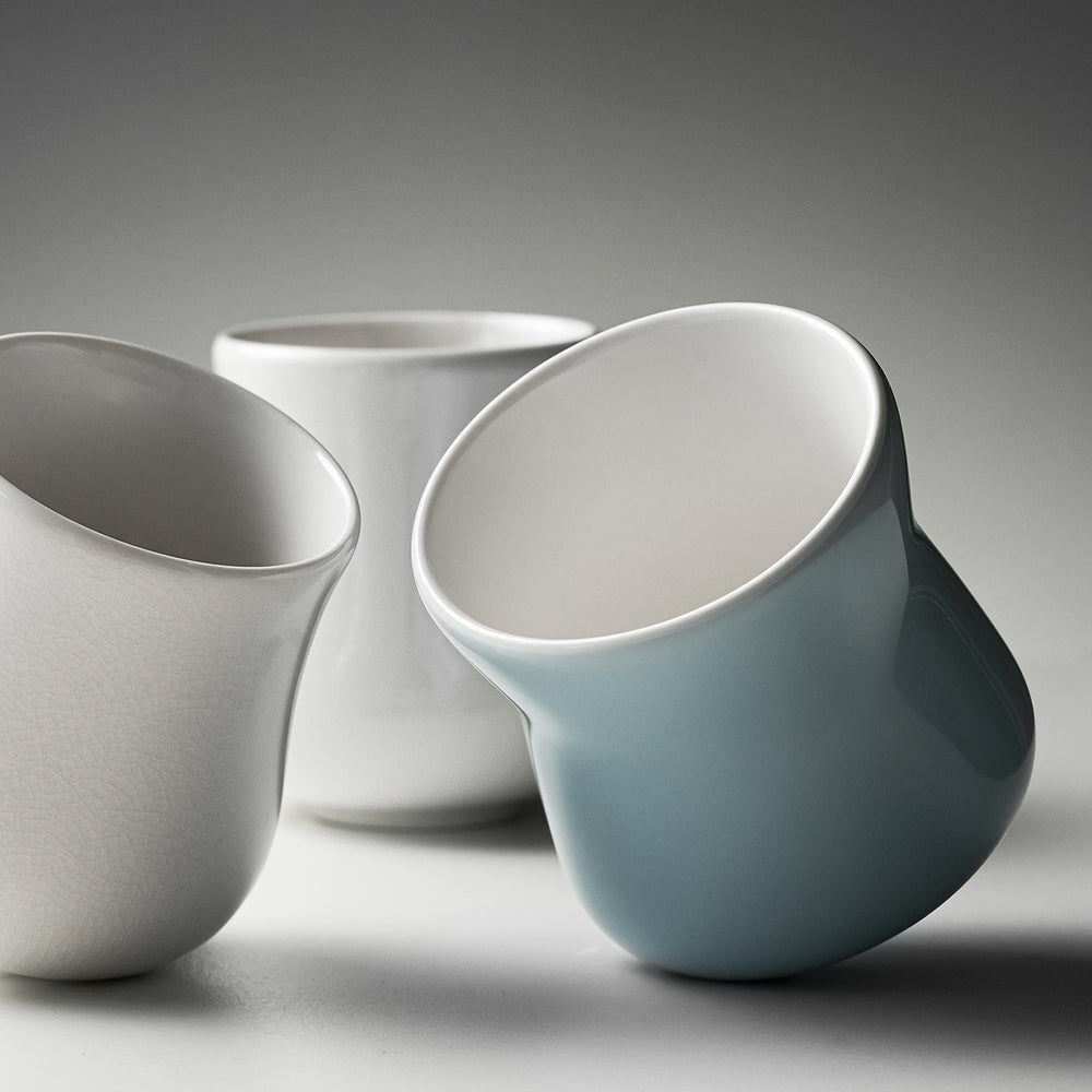 MHW 3BOMBER Keramik Tasse breit, Aura Serie 150ml Blau