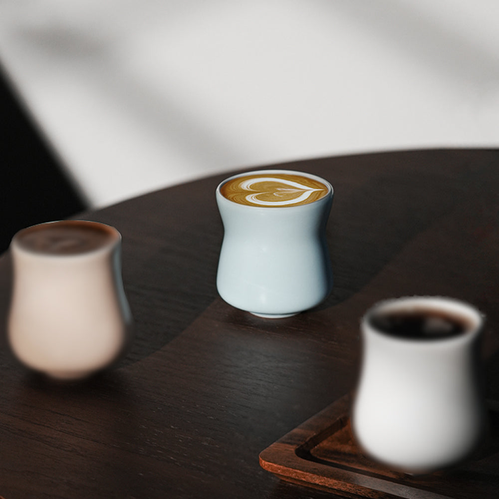 MHW 3BOMBER Keramik Tasse breit, Aura Serie 150ml Blau