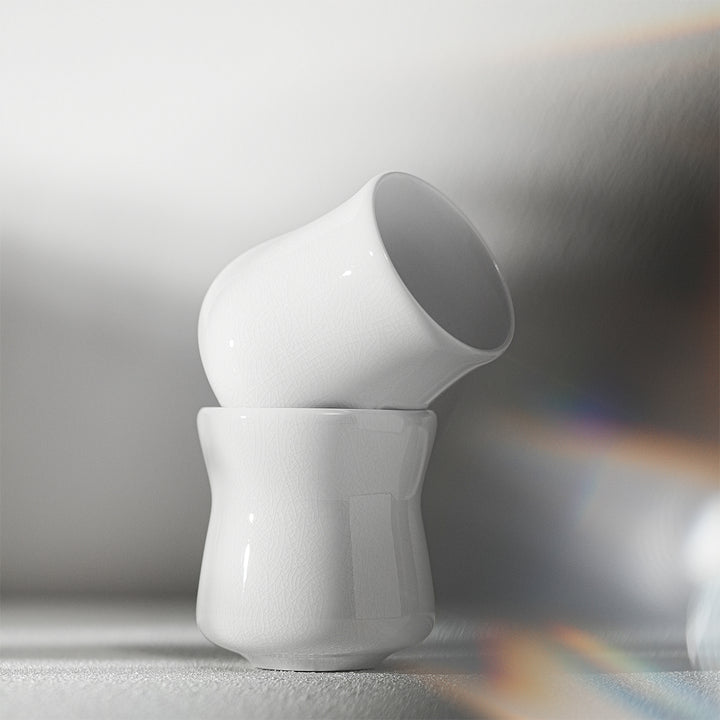 MHW 3BOMBER Keramik Tasse breit, Aura Serie 150ml Weiss