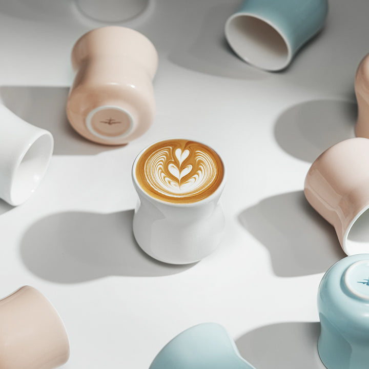 MHW 3BOMBER Keramik Tasse breit, Aura Serie 150ml Weiss
