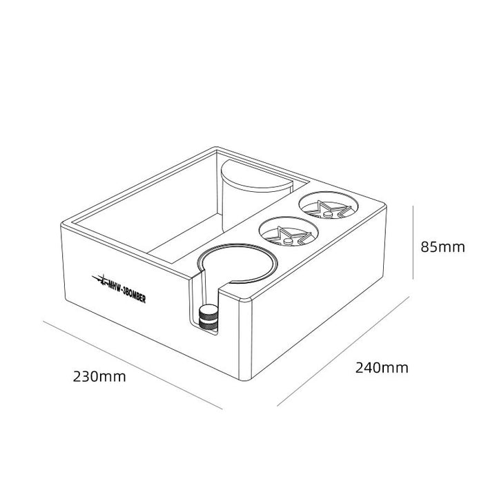 MHW 3BOMBER ABS multifunctional knock box and portafilter holder