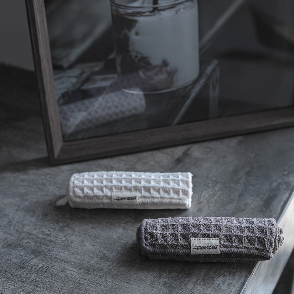 MHW 3BOMBER Waffelhandtuch (Mikrofaser) Dunkelgrau