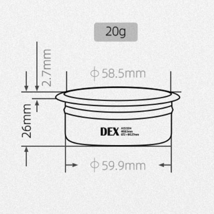 MHW 3BOMBER DEX Precise Filter Basket 20g 58mm