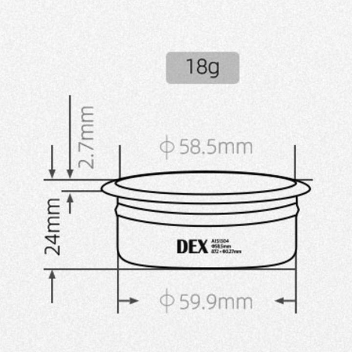 MHW 3BOMBER DEX Precise Filter Basket 18g 58mm