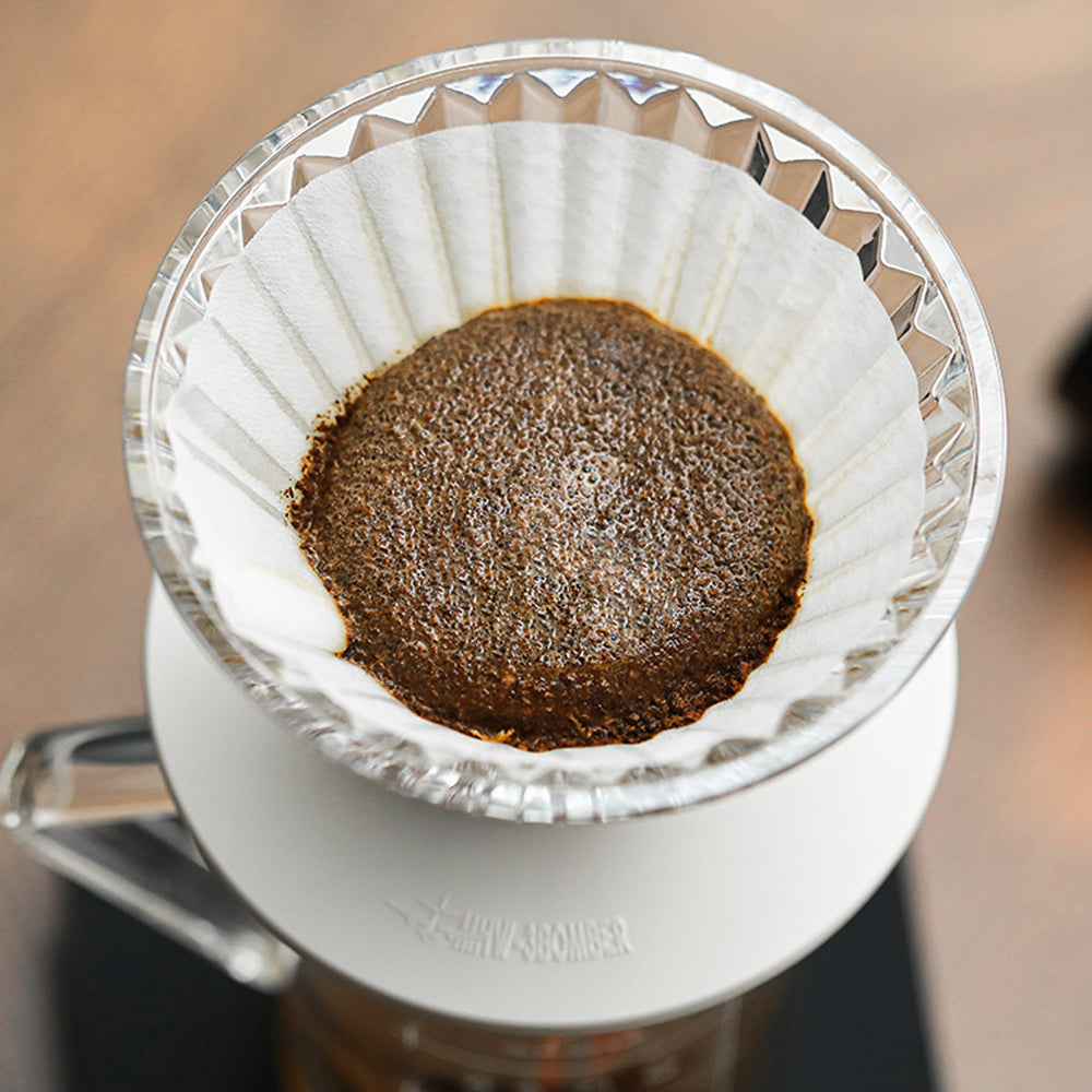 MHW 3BOMBER Elf Glas Dripper Weiss