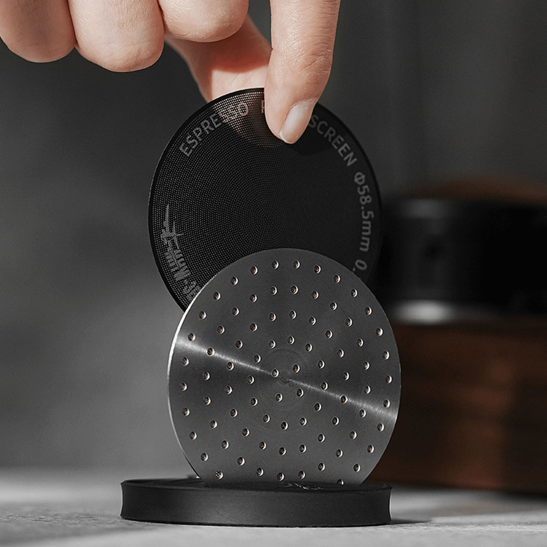 MHW 3BOMBER Espresso Puck Screen Titanium Black - 58.5mm(0.2mm)
