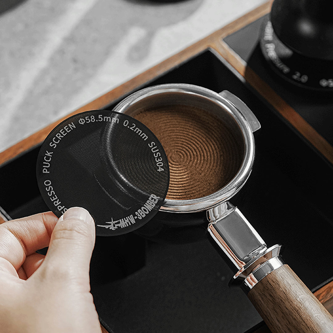 MHW 3BOMBER Espresso Puck Screen Titanium Black - 58.5mm(0.2mm)