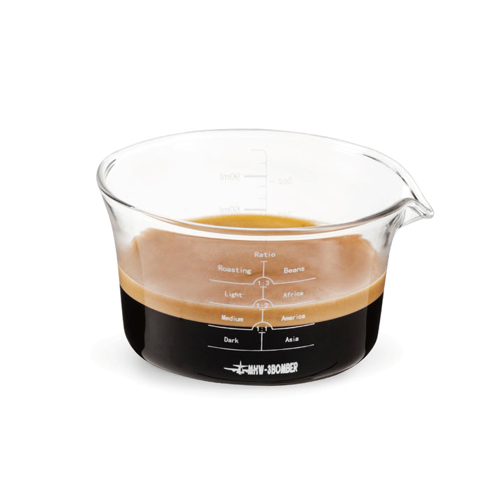MHW 3BOMBER Glass Measuring Cup Single Spout-120ml-Transparent
