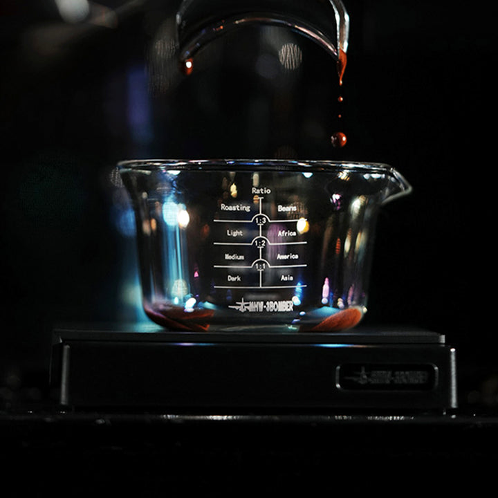 MHW 3BOMBER Glass Measuring Cup Single Spout-120ml-Transparent