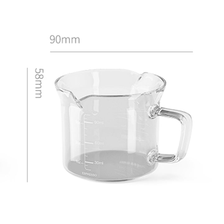 MHW 3BOMBER Glass Measuring Cup Double Spout-120ml-Transparent