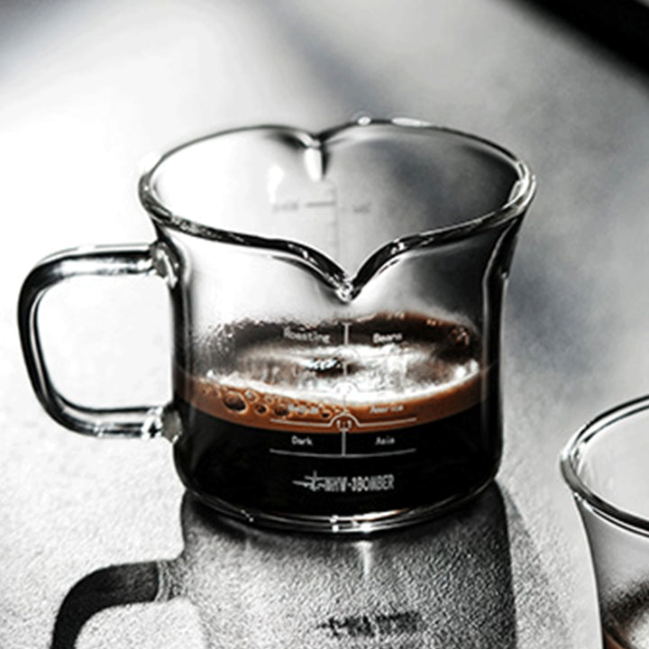 MHW 3BOMBER Glass Measuring Cup Double Spout-120ml-Transparent