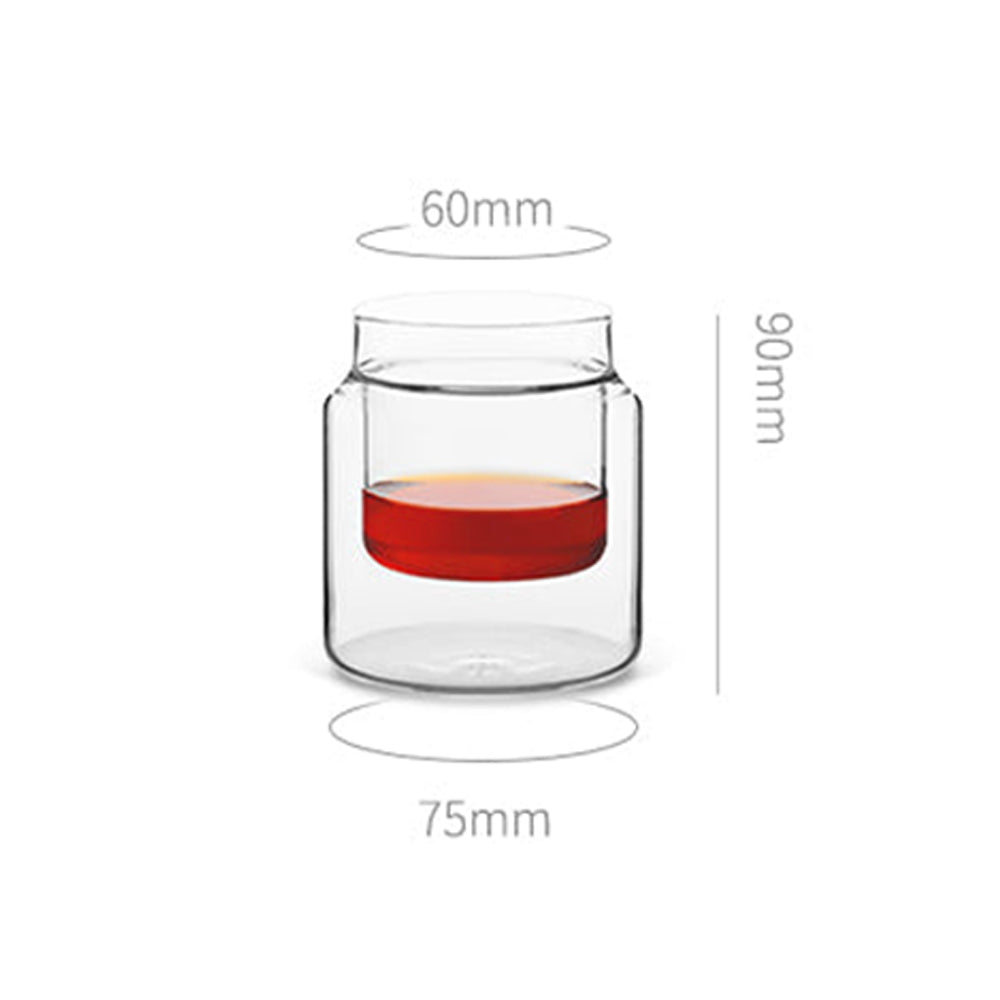 MHW 3BOMBER Glas Tasse H-Form, DW Serie 160ml