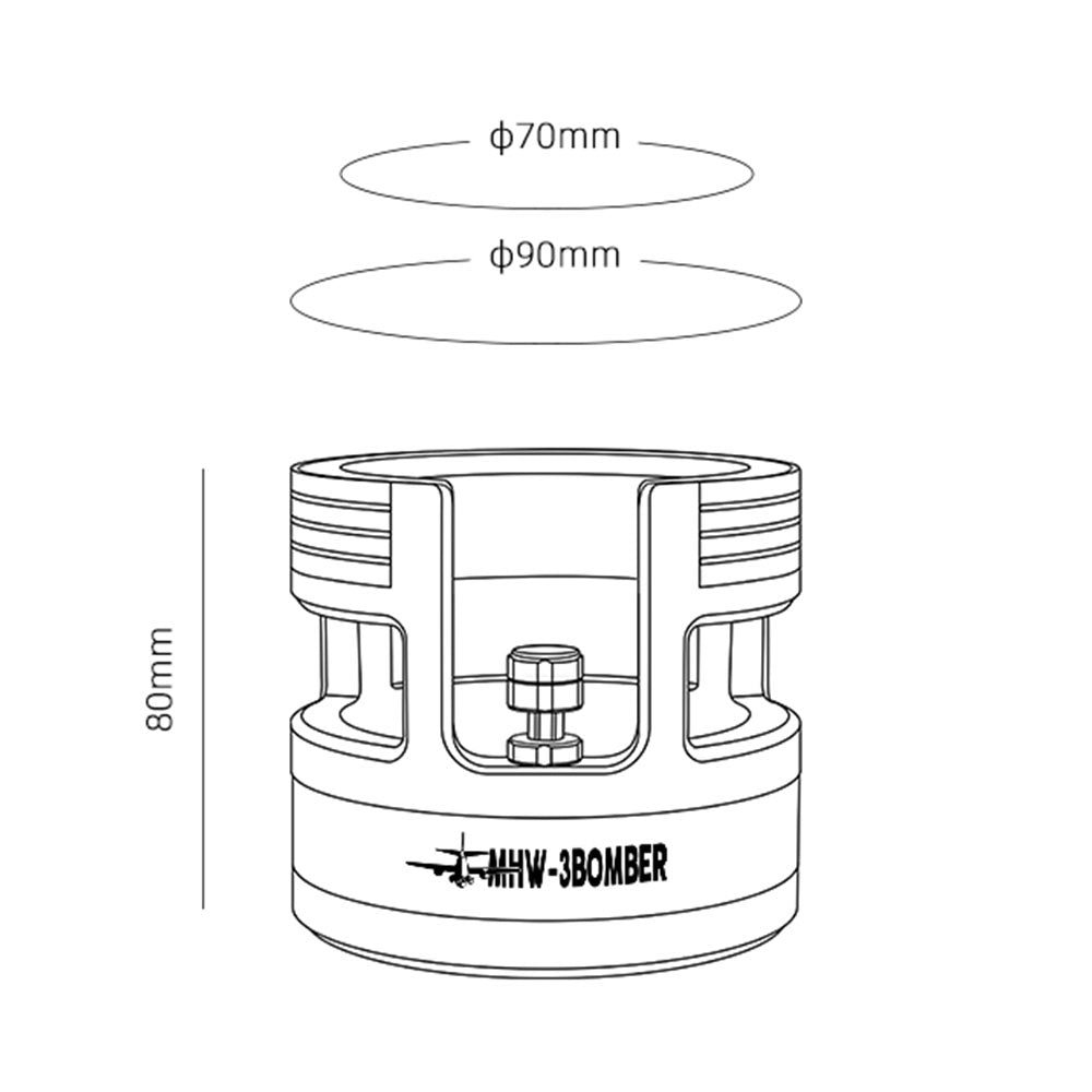 MHW 3BOMBER Portafilter Holder Black-58.35mm