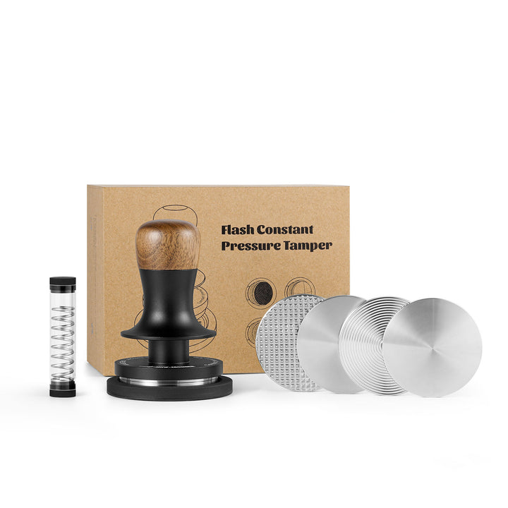 MHW 3BOMBER Flash Constant Pressure Tamper 2.0 Set 58mm universal
(Interchangeable 4 bases, 20 lbs spring and tamper mat)