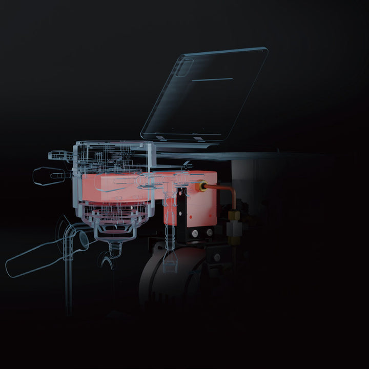 Wendougee DATA semi-automatic espresso machine with dual-boiler design